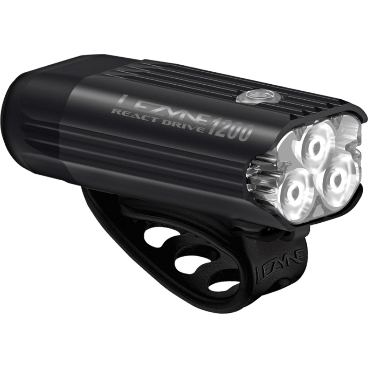 Lezyne React Drive 1200 priekinis žibintas | Black Lezyne React Drive 1200 priekinis žibintas | Black