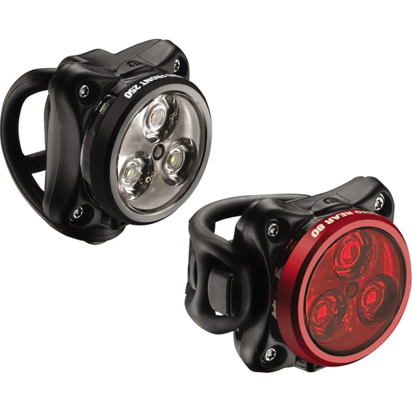 Lezyne Zecto Drive Bike Light Set | Black - Red