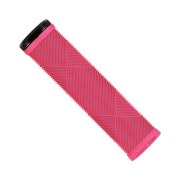 Lizard Skins Strata Single Clamp Lock-On Grips | Neon Pink