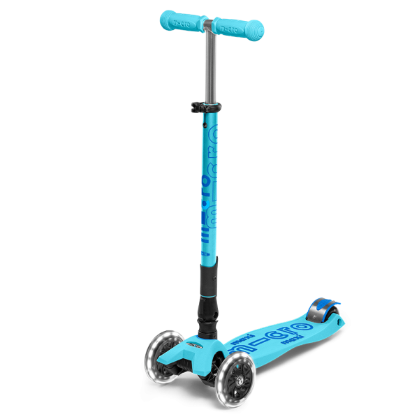 Maxi Micro Deluxe LED Foldable Scooter | Bright Blue