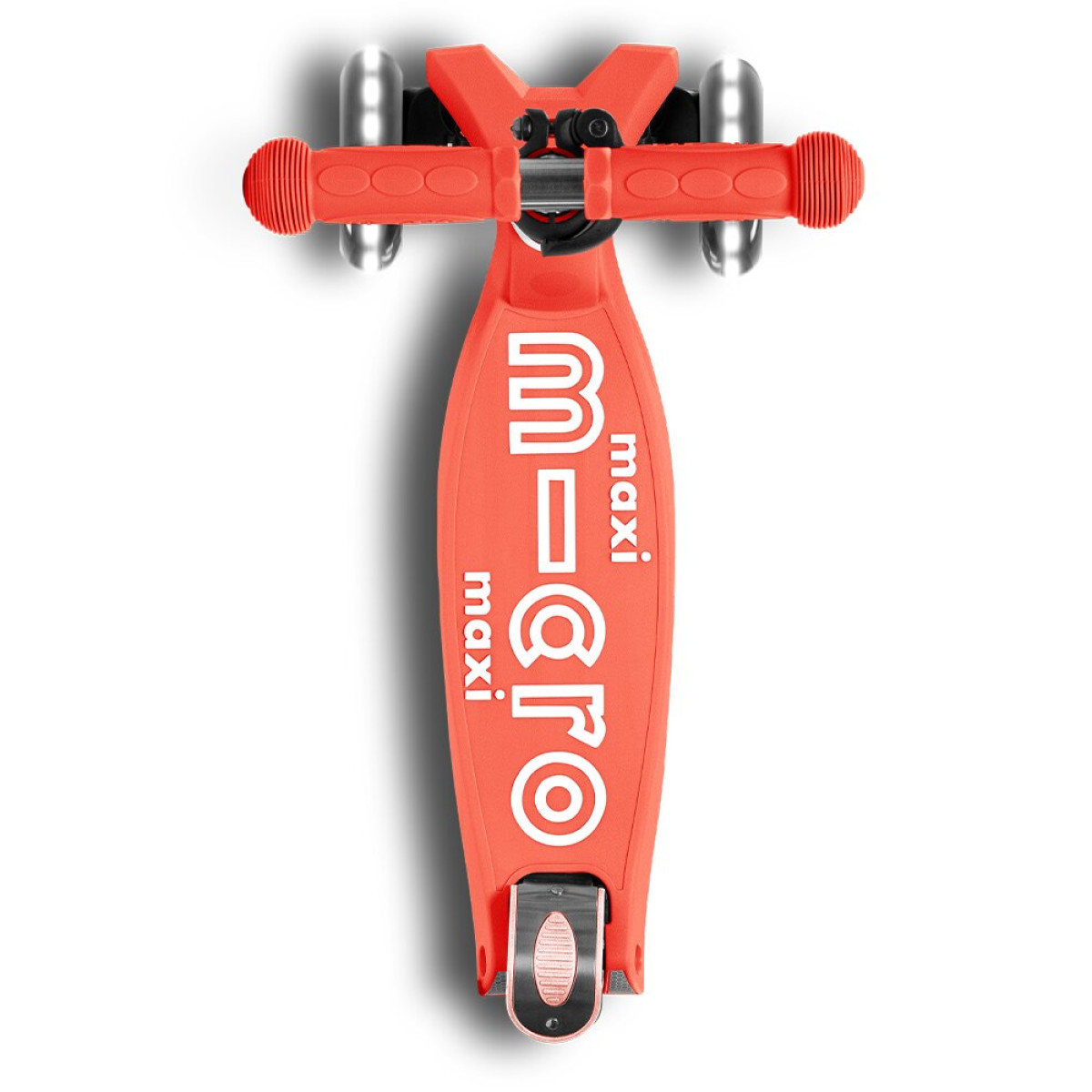 Maxi Micro Deluxe LED Foldable Scooter | Bright Coral