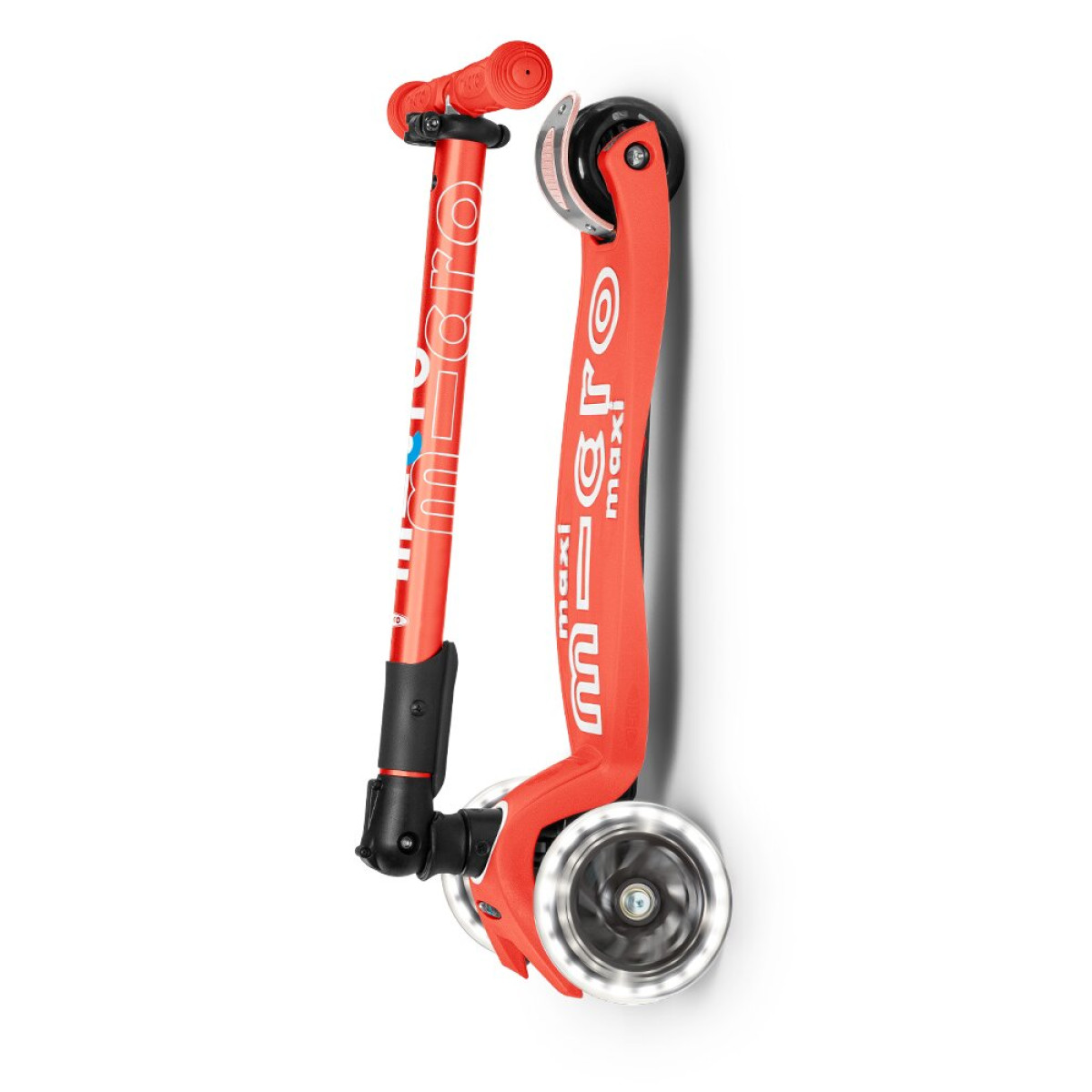 Maxi Micro Deluxe LED Foldable Scooter | Bright Coral