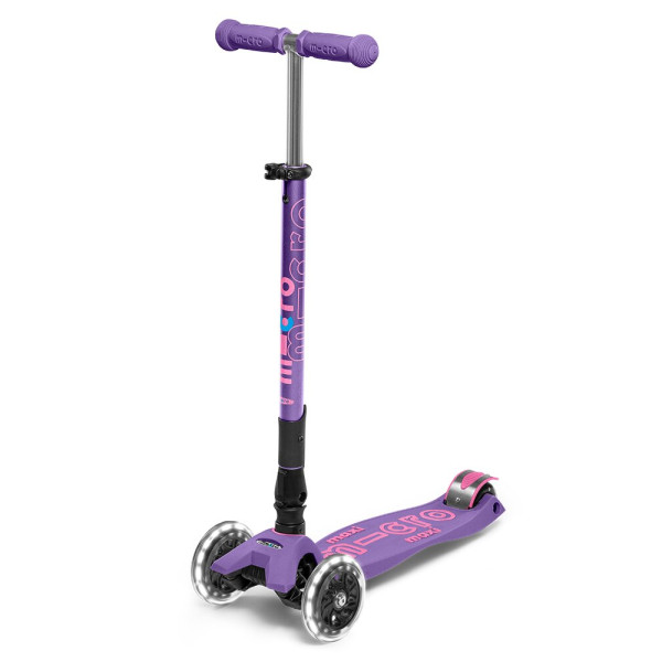 Maxi Micro Deluxe LED Foldable Scooter | Purple