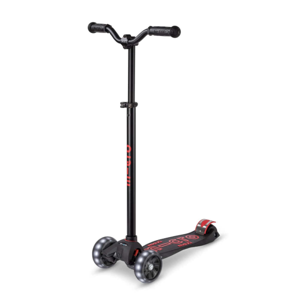 Maxi Micro Deluxe Pro LED Scooter | Black - Red