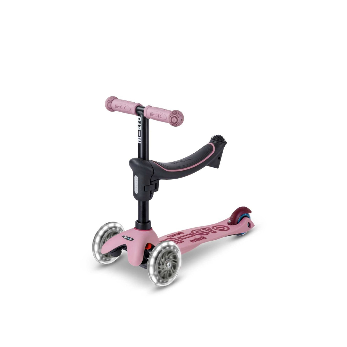Micro Mini2Grow 2 Deluxe LED paspirtukas | Dusty Rose