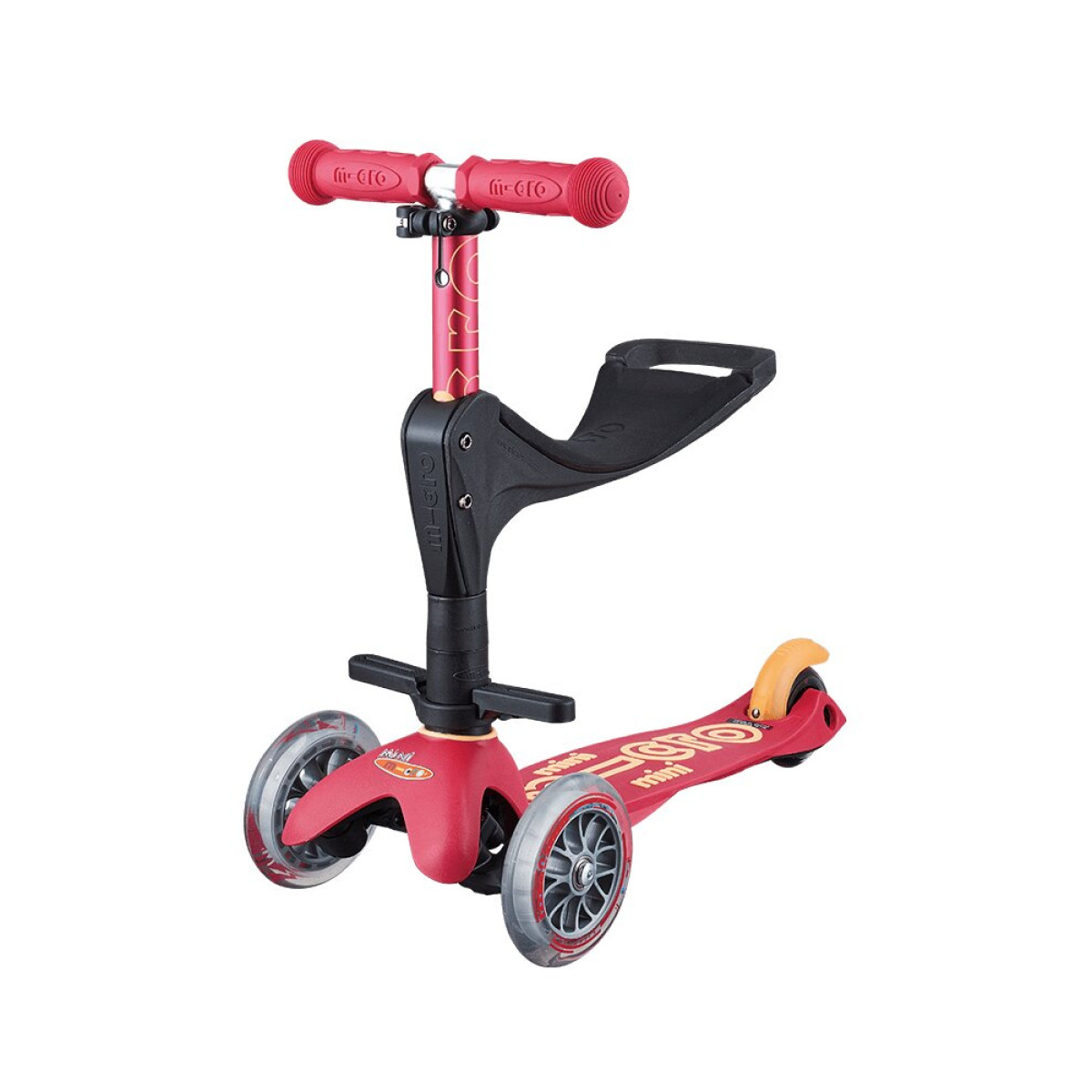 Mini Micro 3in1 Deluxe Plus Scooter | Ruby Red Mini Micro 3in1 Deluxe Plus Scooter | Ruby Red