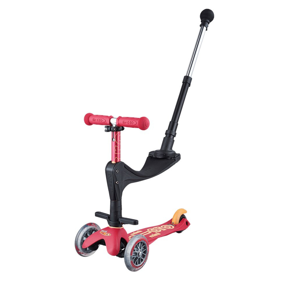 Mini Micro 3in1 Deluxe Plus Scooter | Ruby Red Mini Micro 3in1 Deluxe Plus Scooter | Ruby Red