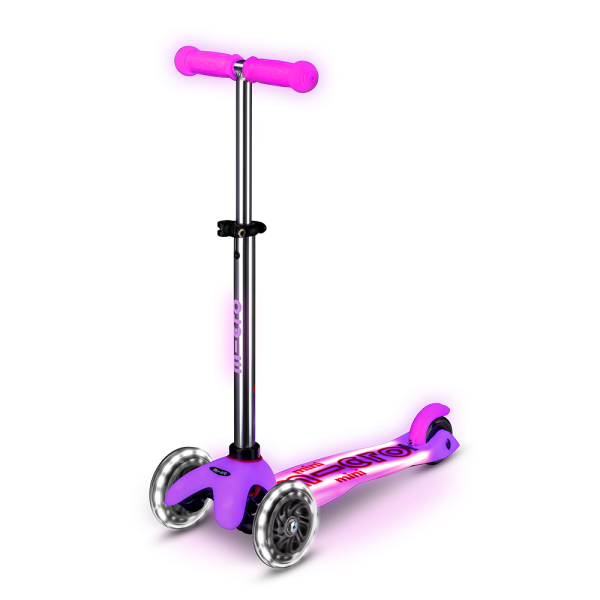 Mini Micro Deluxe Glow LED Plus Scooter | Frosty Pink