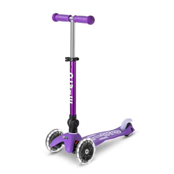 Mini Micro Deluxe LED Foldable Scooter | Purple