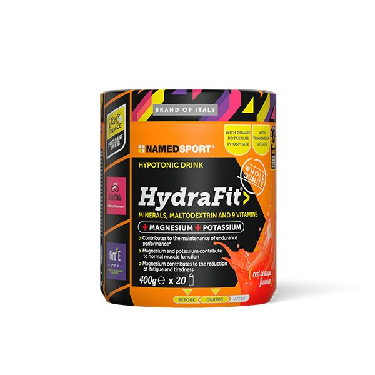 NamedSport Hydrafit elektrolitai 400 g + Gertuvė 550ml NamedSport Hydrafit elektrolitai 400 g + Gertuvė 550ml