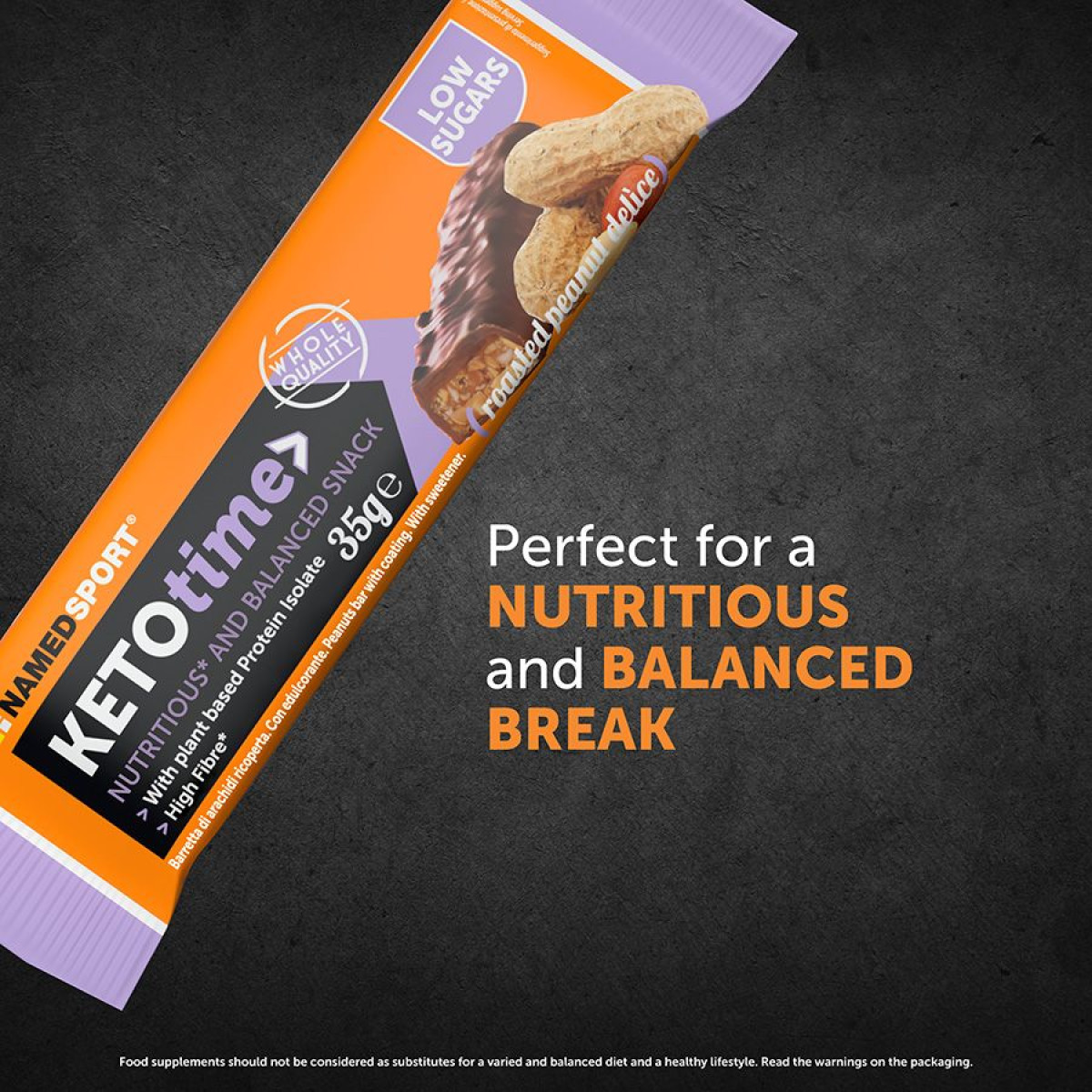 NamedSport KETOtime batonėlis | 35 g | Roasted Peanut Delice