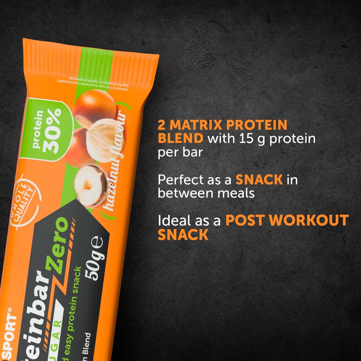 NamedSport Proteinbar Zero baltyminis batonėlis | 50 g | Hazelnut