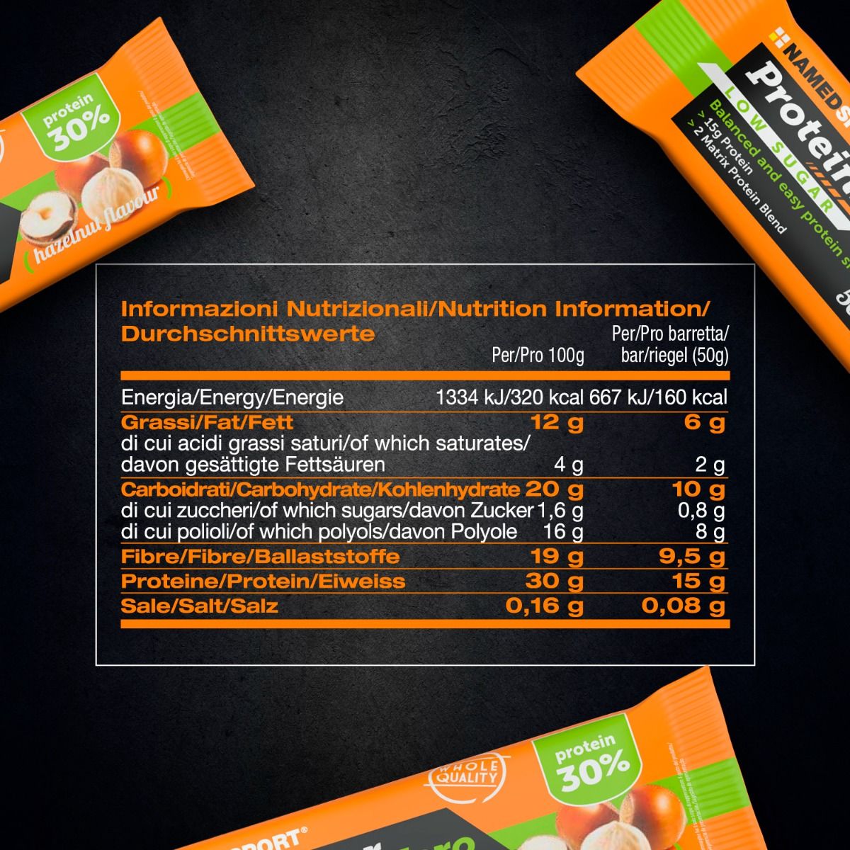 NamedSport Proteinbar Zero baltyminis batonėlis | 50 g | Hazelnut