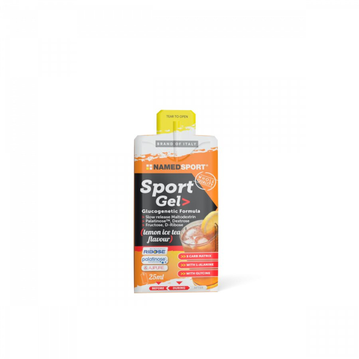 NamedSport Sport Lemon-Ice Tea energetinis gelis, 25 ml NamedSport Sport Lemon-Ice Tea energetinis gelis, 25 ml