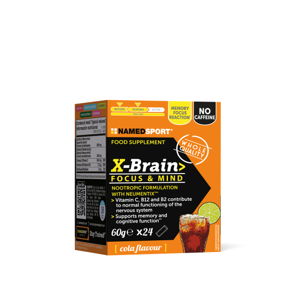 NamedSport X-BRAIN Food Supplement | 24 Pack | Cola