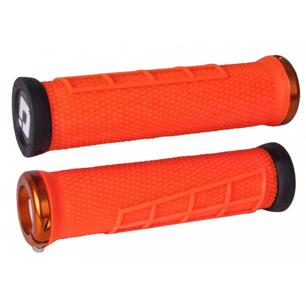 ODI Elite Flow Lock-On Grips | Fluorescent Orange