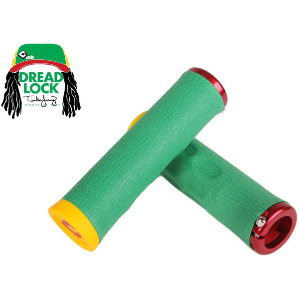 ODI F1 Series Dread Lock V2.1 Lock-On Grips | Rasta