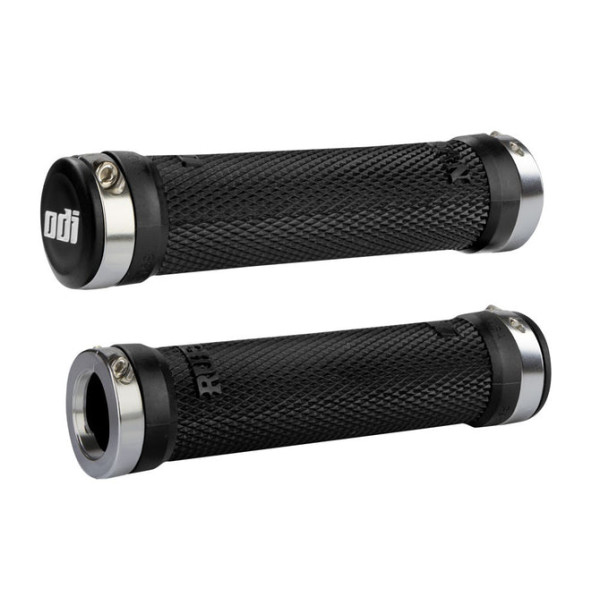 ODI Ruffian Lock-On Grips | Black - Silver