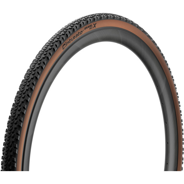 Pirelli Cinturato Gravel RC X TLR 28" TechWALL X SpeedGRIP sulankstoma padanga | Tan-Wall