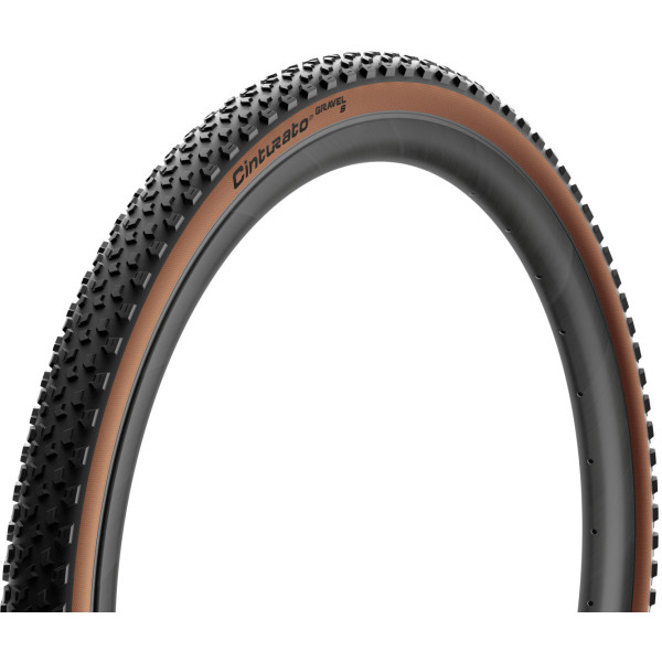 Pirelli Cinturato Gravel S TLR 28" TechWALL SpeedGRIP sulankstoma padanga | Tan-Wall
