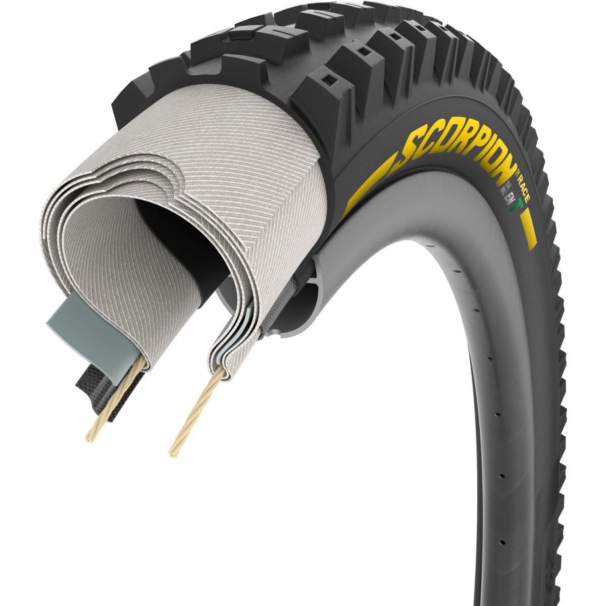 Pirelli Scorpion Race Enduro T TLR 27.5" DualWALL SmartEVO DH Folding Tire | Yellow Label Pirelli Scorpion Race Enduro T TLR 27.5" DualWALL SmartEVO DH Folding Tire | Yellow Label
