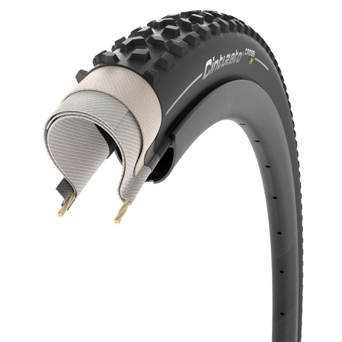 Pirelli Tire Cinturato Cross M TLR 28" TechWALL SpeedGRIP sulankstoma padanga | Black