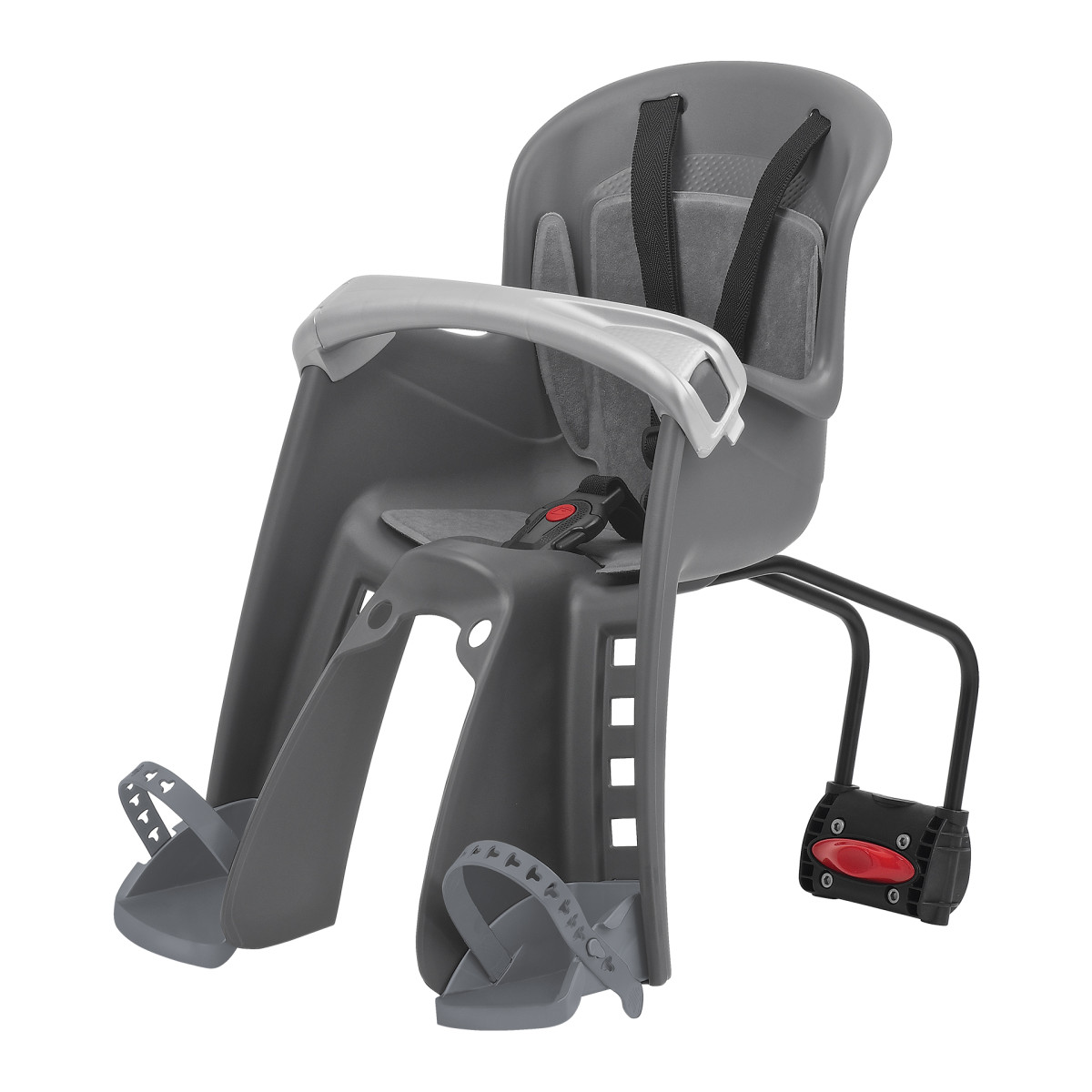 Polisport Bilby Junior FF 26-28" Child Bike Seat | Dark Grey - Silver Polisport Bilby Junior FF 26-28" Child Bike Seat | Dark Grey - Silver