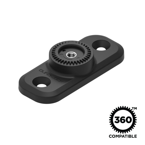 Quad Lock® 360 pagrindas - plokščias stačiakampis su 2 skylėmis