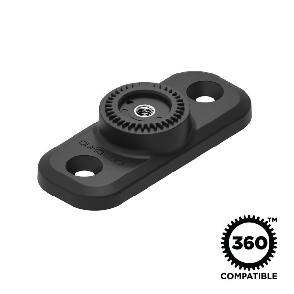 Quad Lock® 360 Base - Flat Rectangle 2 Hole