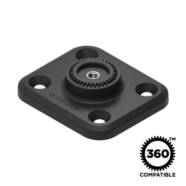 Quad Lock® 360 pagrindas - plokščias stačiakampis su 4 skylėmis