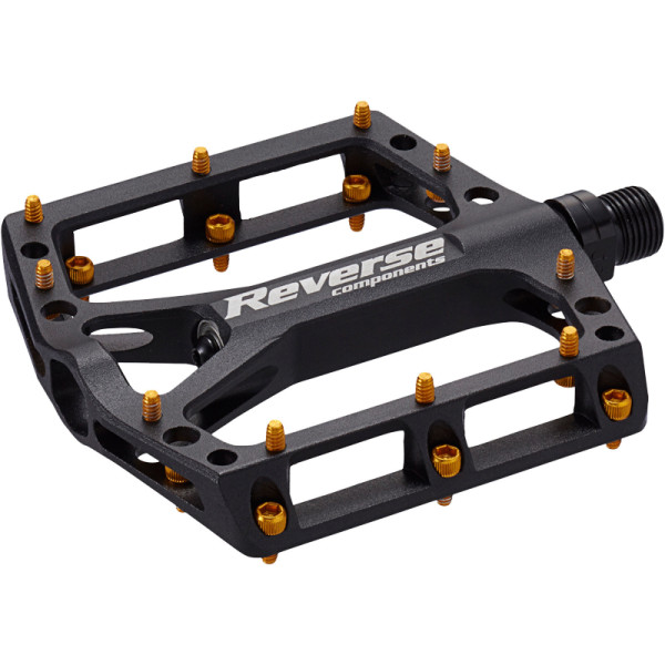 Reverse Black One Pedals | Black - Gold