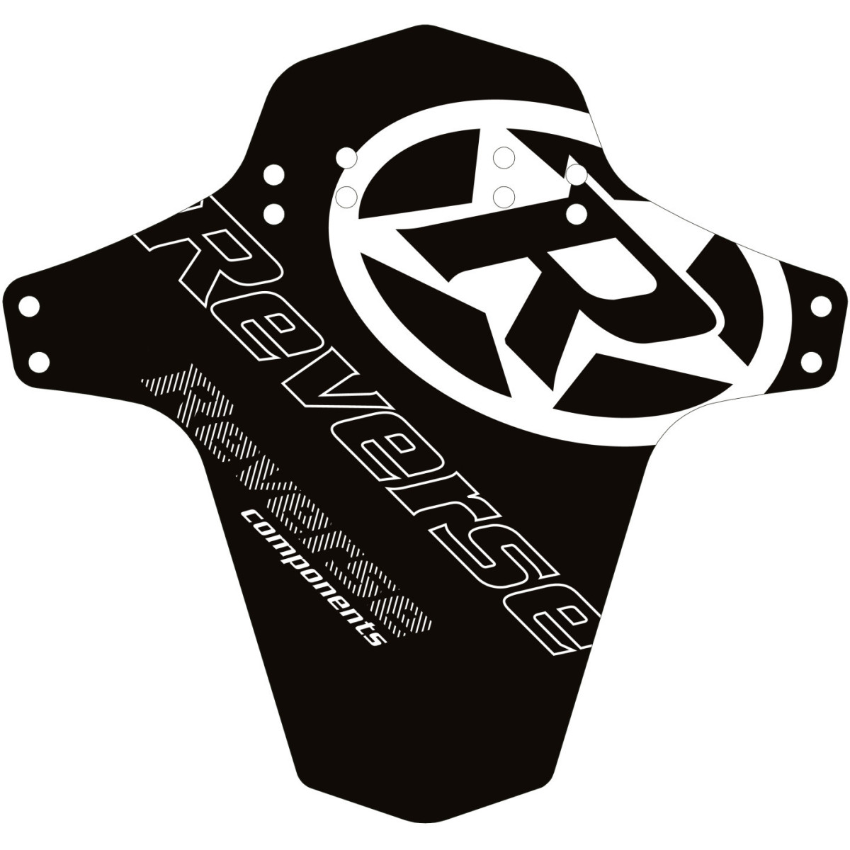 Reverse Logo Mudfender | Black - White Reverse Logo Mudfender | Black - White