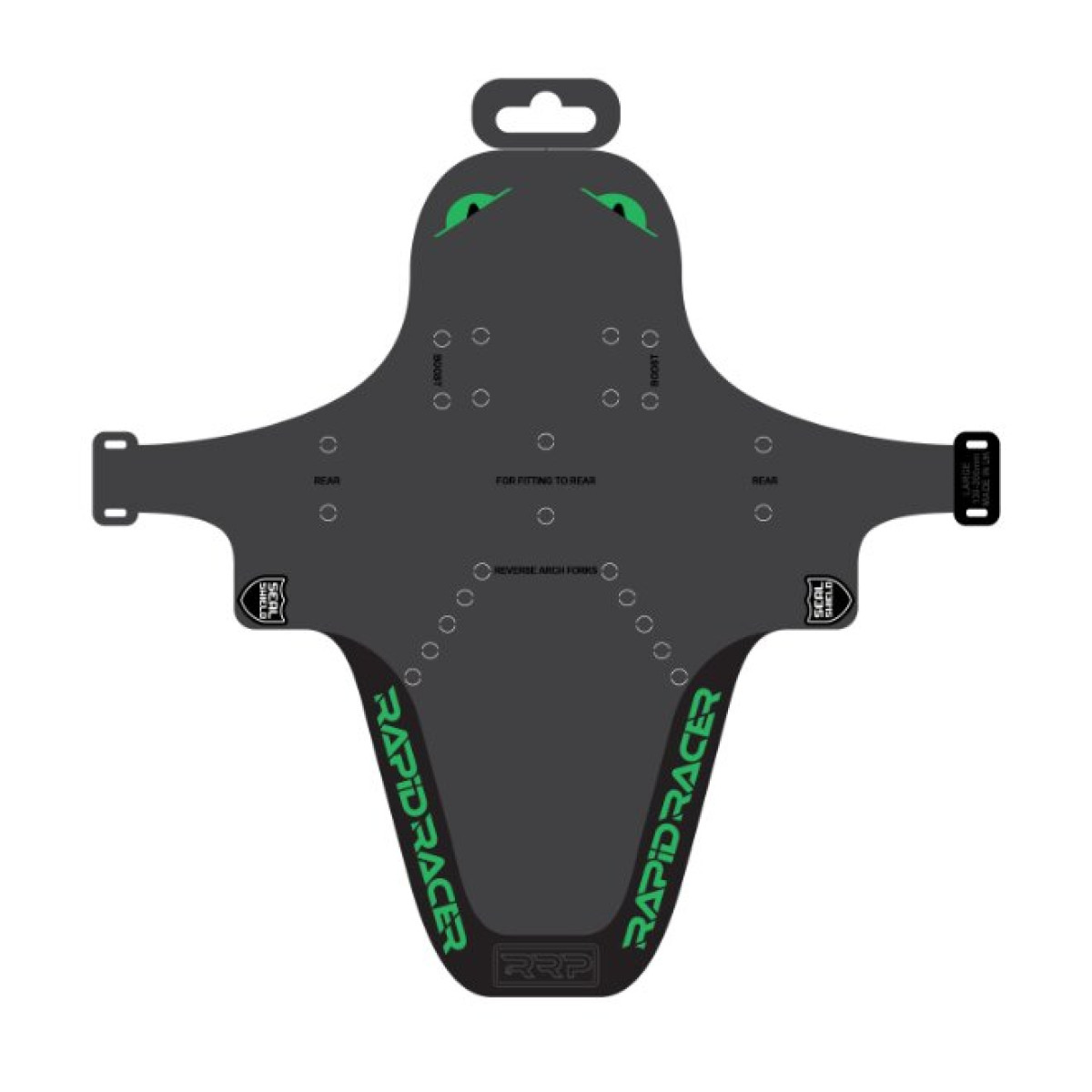 RRP EnduroGuard Large Mudguard | Black - Green RRP EnduroGuard Large Mudguard | Black - Green