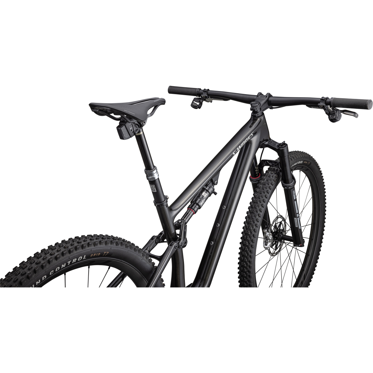 S-Works Epic Evo LTD kalnų dviratis / Gloss Metallic Obsidian - Satin Brushed Chrome