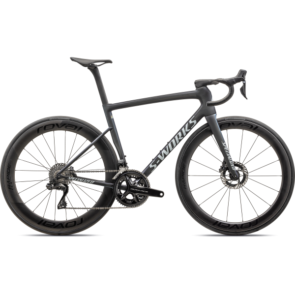 S-Works Tarmac SL8 - Shimano Dura-Ace Di2 plento dviratis / Satin Carbon - Viavi Cynan Blue