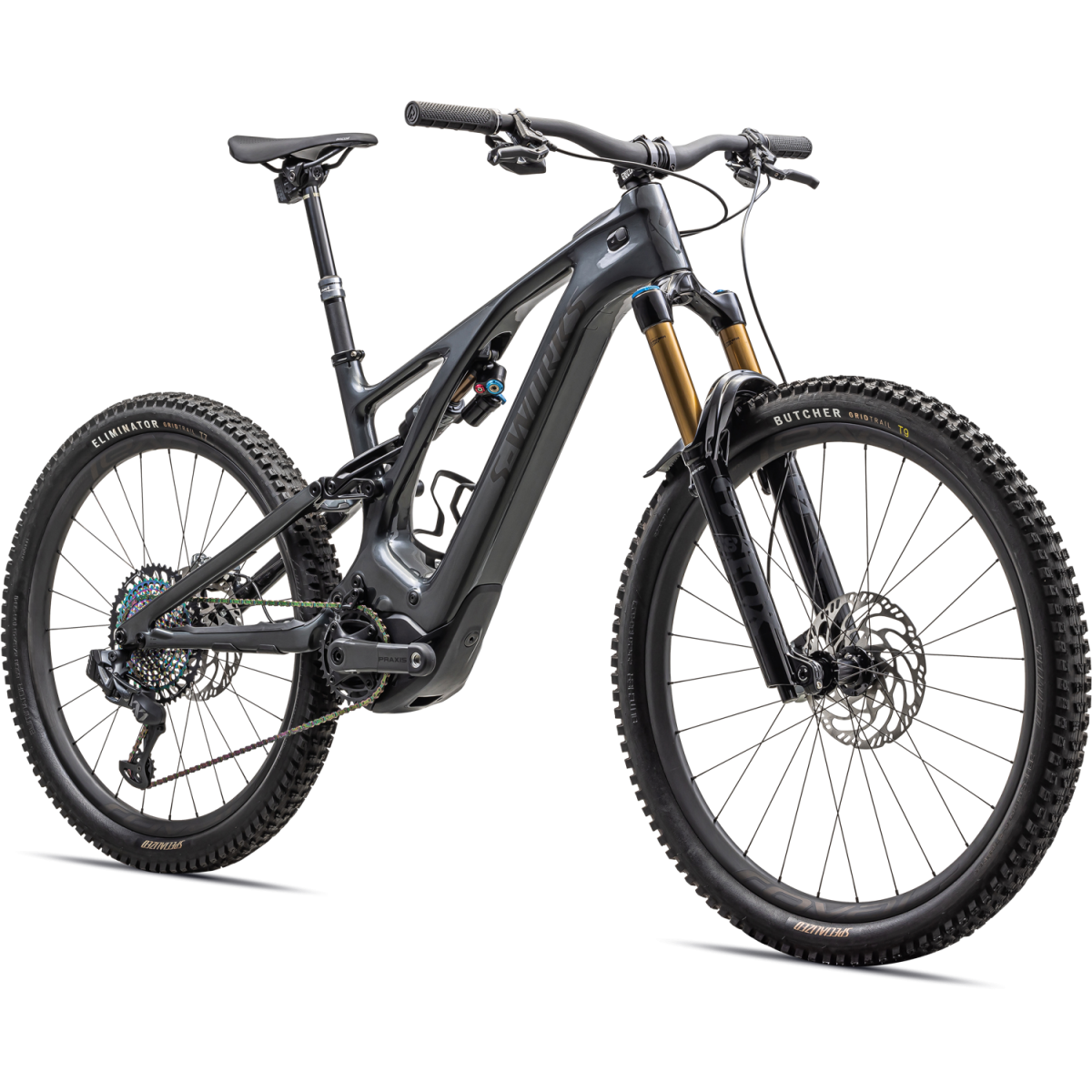 S-Works Turbo Levo elektrinis dviratis / Gloss Black Liquid Metal