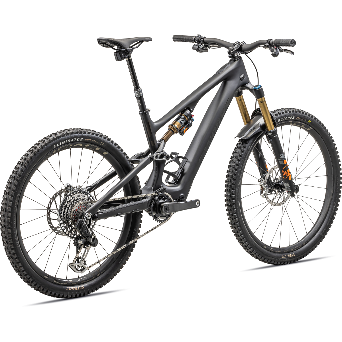 S-Works Turbo Levo SL elektrinis dviratis / Satin Carbon - Brushed Black Chrome Foil