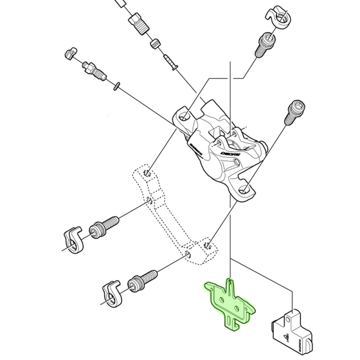 Shimano Brake Pad Spacer | BR-M615/BR-M6100/BR-S7000 Shimano Brake Pad Spacer | BR-M615/BR-M6100/BR-S7000