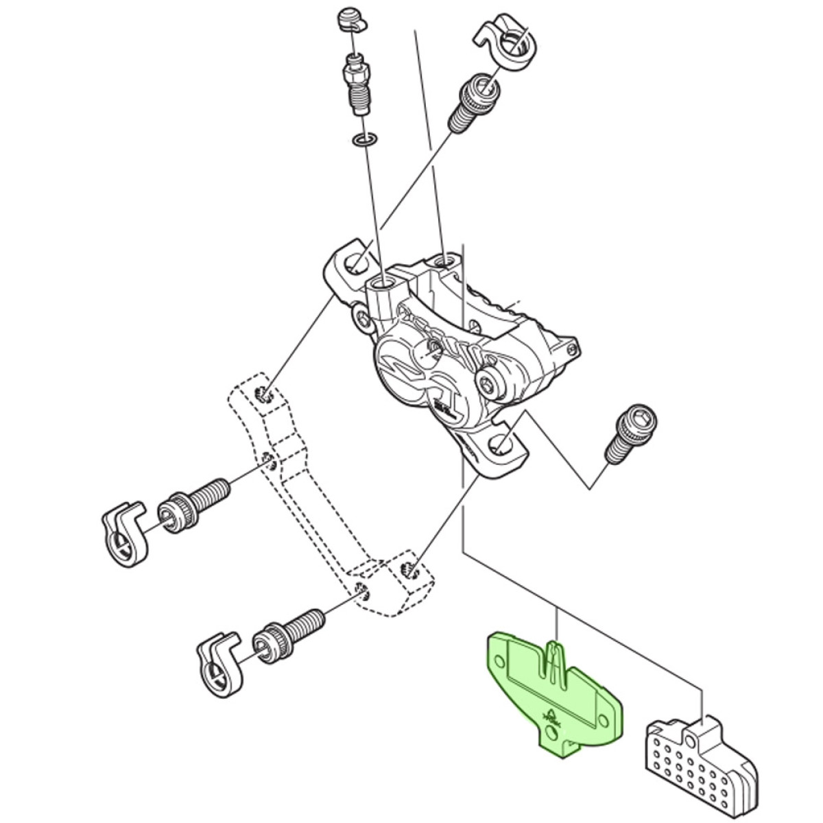 Shimano Brake Pad Spacer | BR-M820/BR-M640/M9120 Shimano Brake Pad Spacer | BR-M820/BR-M640/M9120