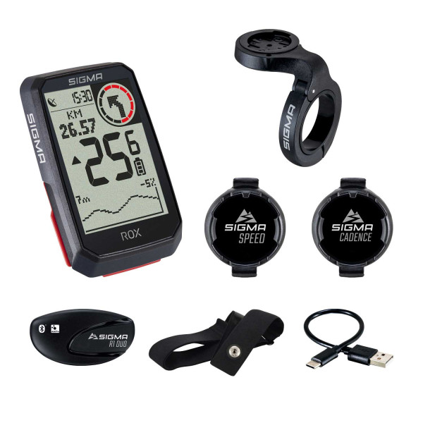 Sigma Sport ROX 4.0 GPS dviračio kompiuterio komplektas | Black