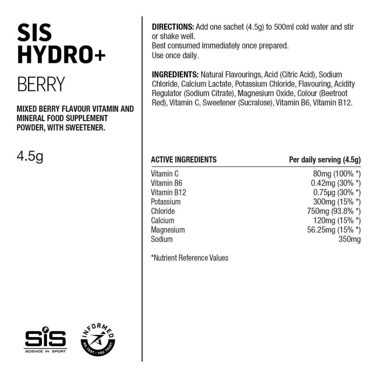SIS GO Hydro+ elektrolitų gėrimas | 6 vnt | Berry SIS GO Hydro+ elektrolitų gėrimas | 6 vnt | Berry