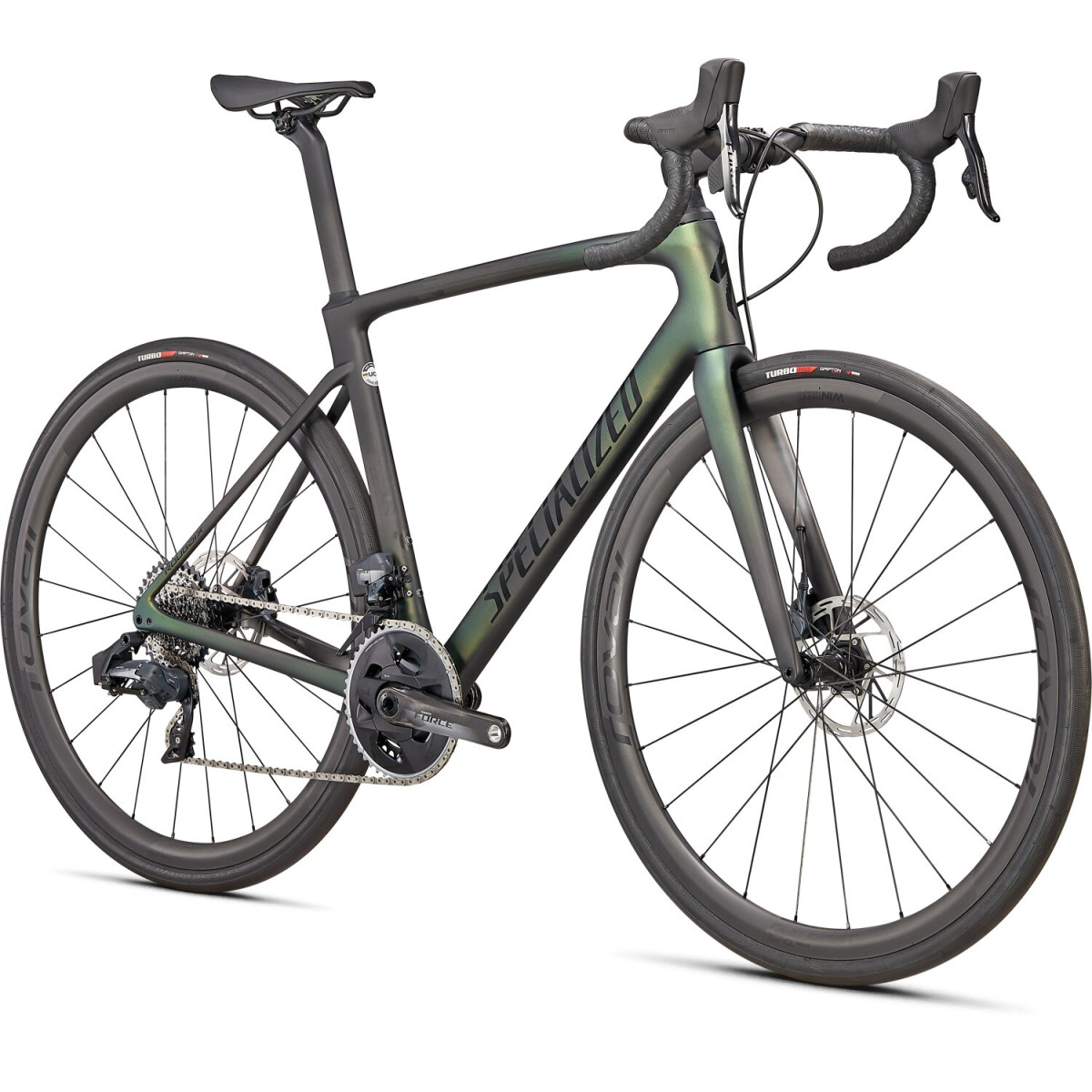 Specialized Roubaix Pro Road bike | Chameleon Silver Green