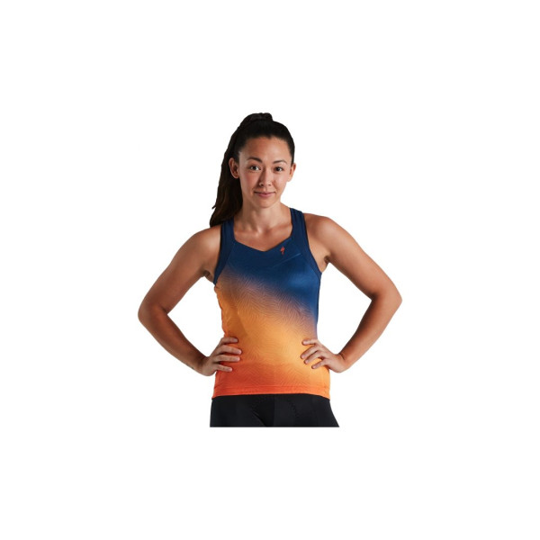 Specialized SL Women's Tank | Orange Sunset - Dark Blue