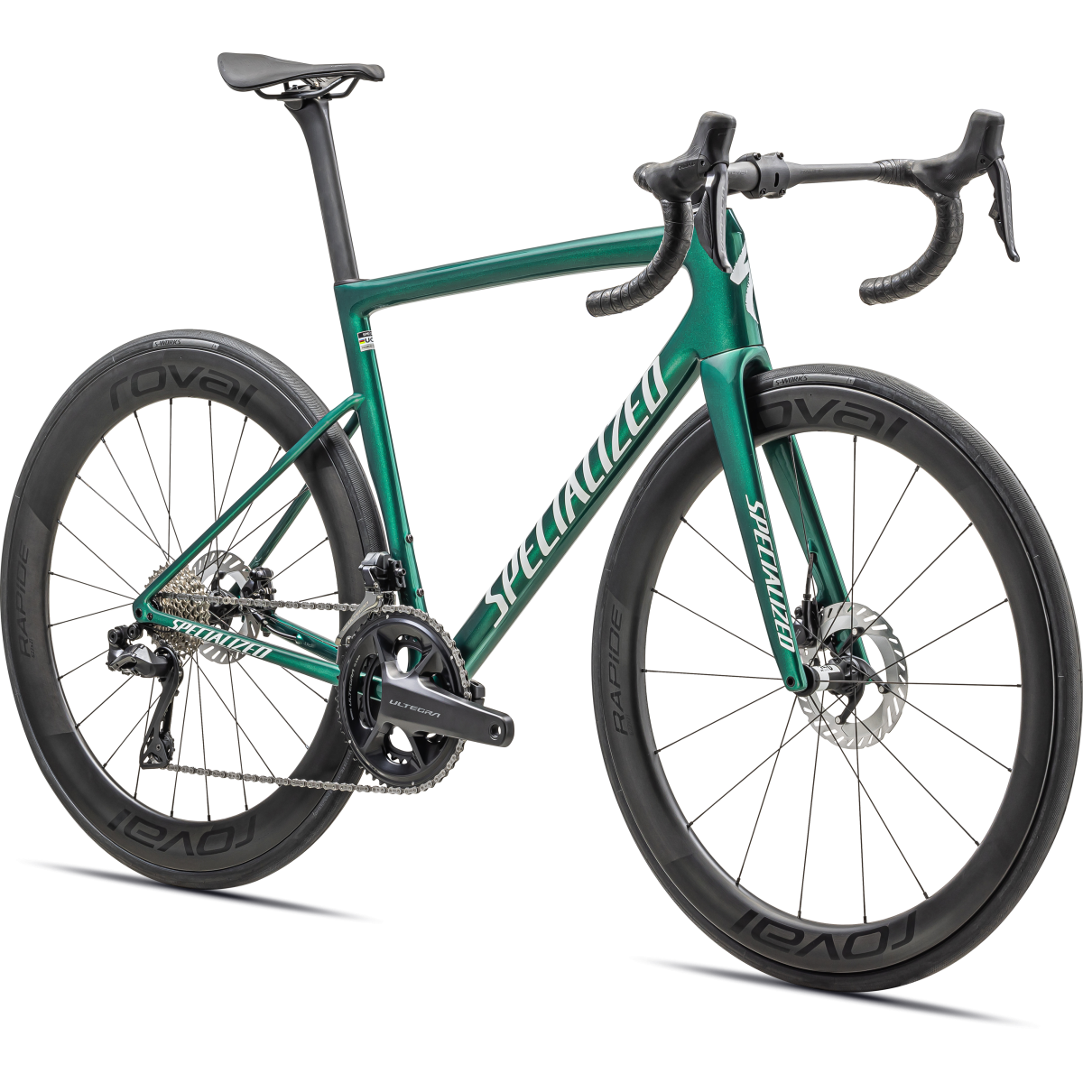 Specialized Tarmac SL8 Pro - Shimano Ultegra Di2 plento dviratis / Gloss Pine Green Metallic - White