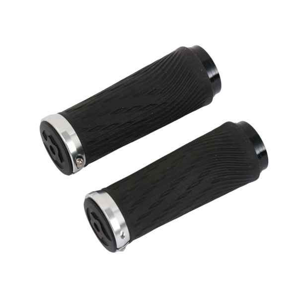 SRAM Integrated Locking Grips for Grip Shift | Black - Silver 85 mm