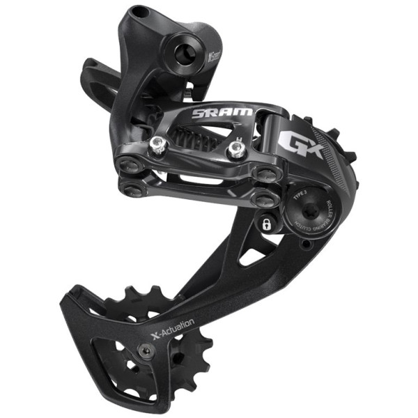 SRAM GX galinis pavarų perjungėjas - Medium Cage, 2x11 pavarų | Black