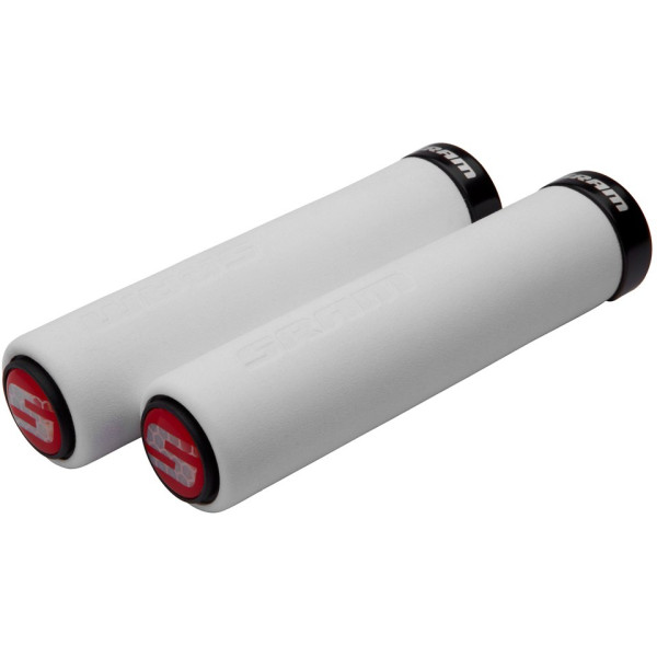 SRAM Locking Foam Grips | White - Black