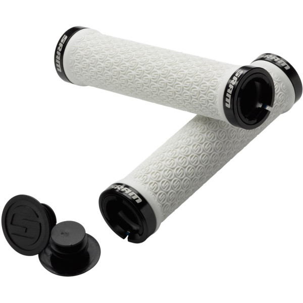 SRAM Locking Rubber Grips | White