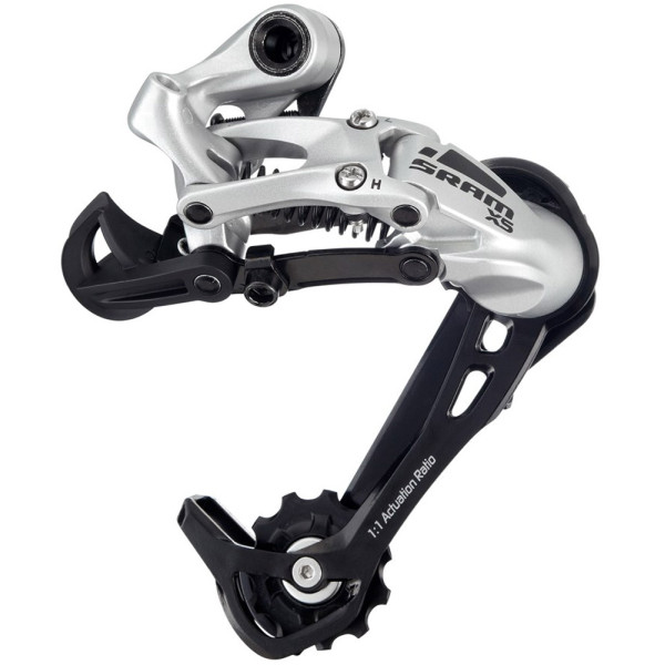 SRAM X5 galinis pavarų perjungėjas - Long Cage, 9 pavarų | Silver