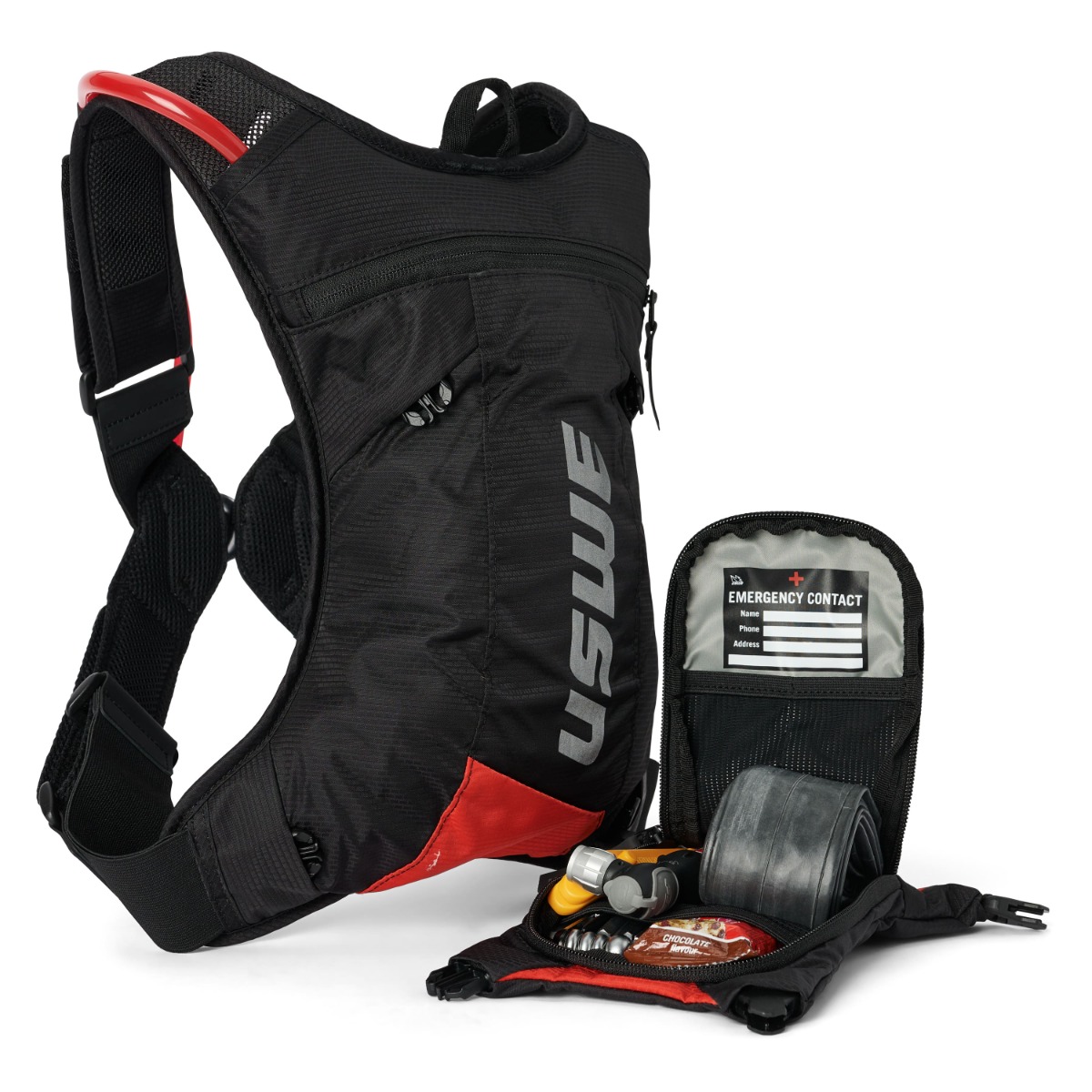 USWE MTB HYDRO kuprinė | 3L | Black - Red USWE MTB HYDRO kuprinė | 3L | Black - Red